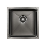 Превью картинка Металлическая мойка Paulmark NEXT 44 UNI PM214444-GM Вороненая сталь GM #1