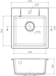 Превью картинка Кварцевая мойка GranFest GF-URBAN 242 Белый #3