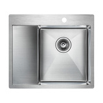 Превью картинка Металлическая мойка Paulmark KRONER 59F PM225951-BSR Брашированная сталь #1