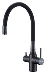 Превью картинка Смеситель для кухни Paulmark SALIX Sa213419-BLM Черный #2