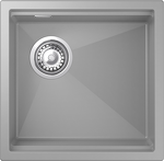 Превью картинка Гранитная мойка Rivelato LINO 454-L 1-чаш 450*440 grigio metallizzato #1