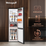 Превью картинка Холодильник с нижней морозилкой Weissgauff WRK 2000 Total NoFrost Inverter Rock Glass #6