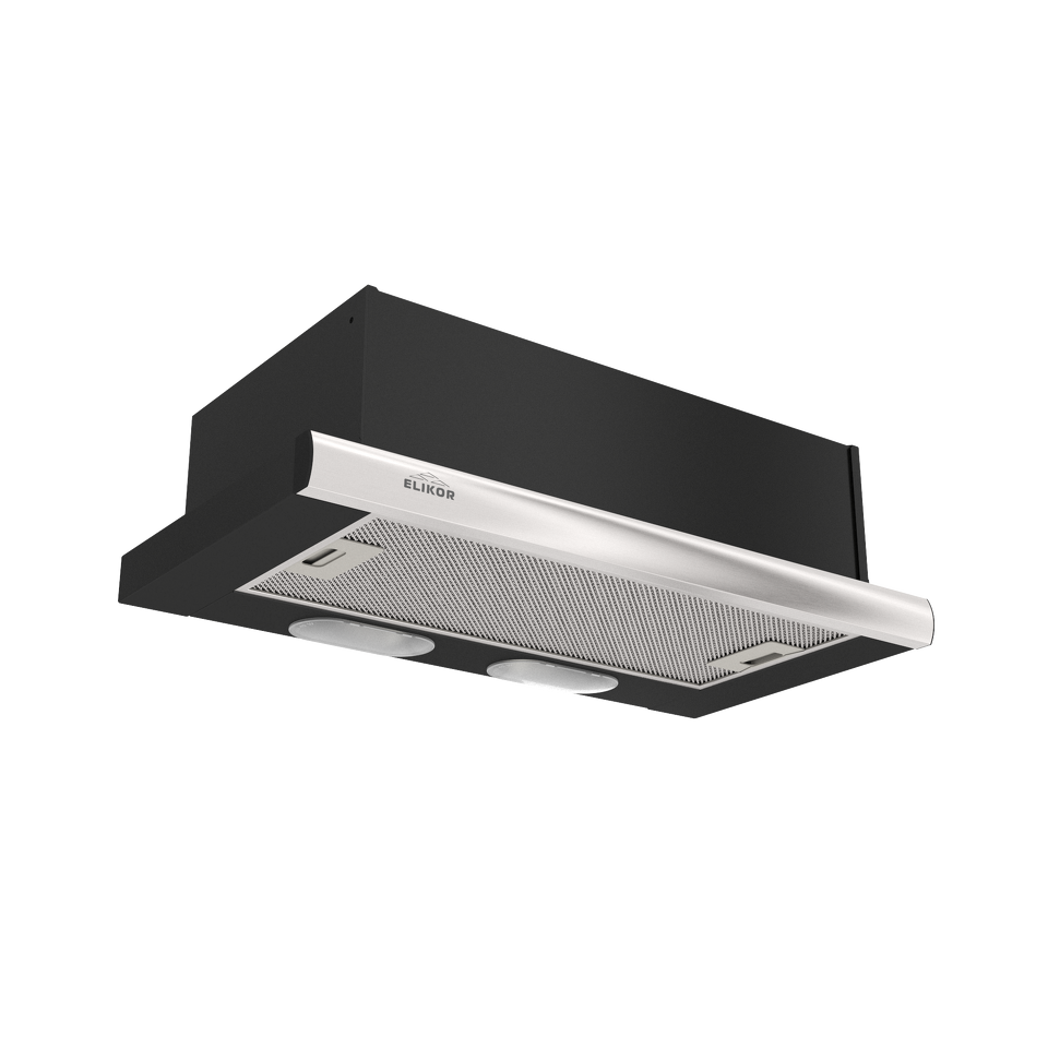 Фото Встраиваемая вытяжка Elikor Интегра 60П-400-В2Л черный/нерж