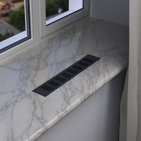 Картинка Duslar Решетка вентиляционная 400х60 мм, черный