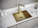 Превью картинка Металлическая мойка Paulmark NEXT 58 UNI PM215844-BG Брашированное золото BG #4