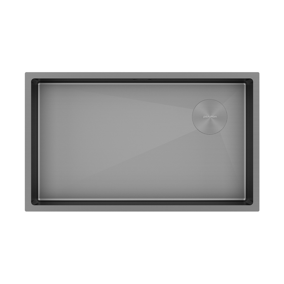 Фото Металлическая мойка Paulmark NEXT-SKEW 74 UNI PM887444-MG Матовый серый MG