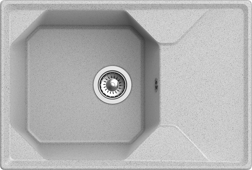 Фото Мраморная мойка GranFest UNIQUE 740L Серый
