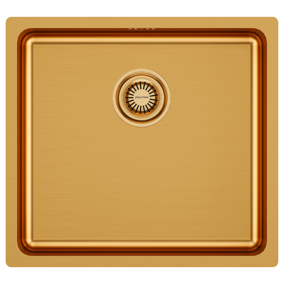 Фото Металлическая мойка Paulmark VISTA 48 UNI PM304844-BG Брашированное золото BG