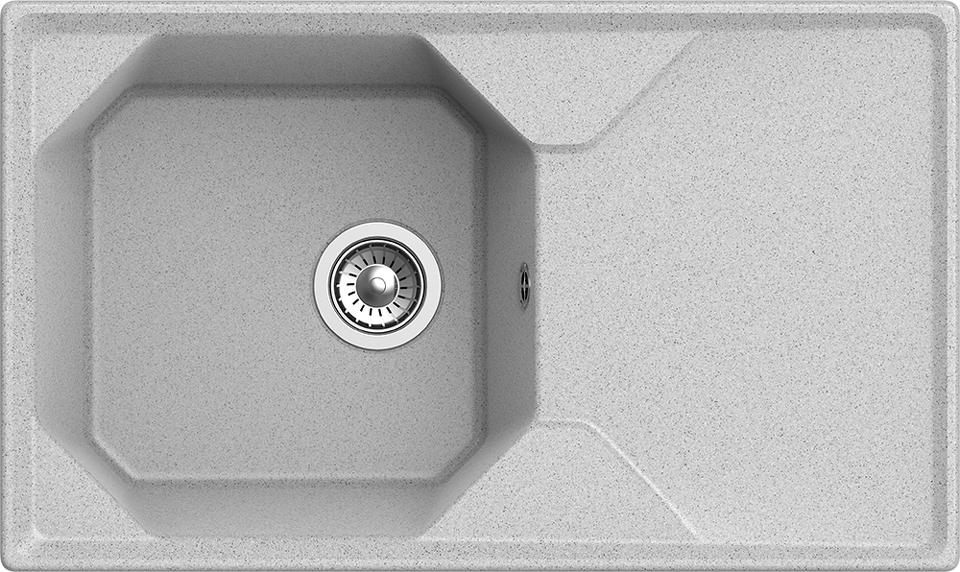 Фото Мраморная мойка GranFest UNIQUE 840L Серый