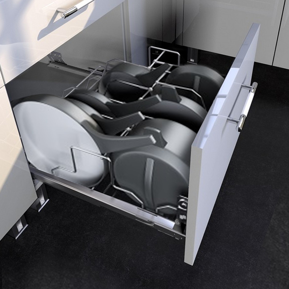 Фото SIGE Система PADELLA, выдвижной фасад 900 мм, хром