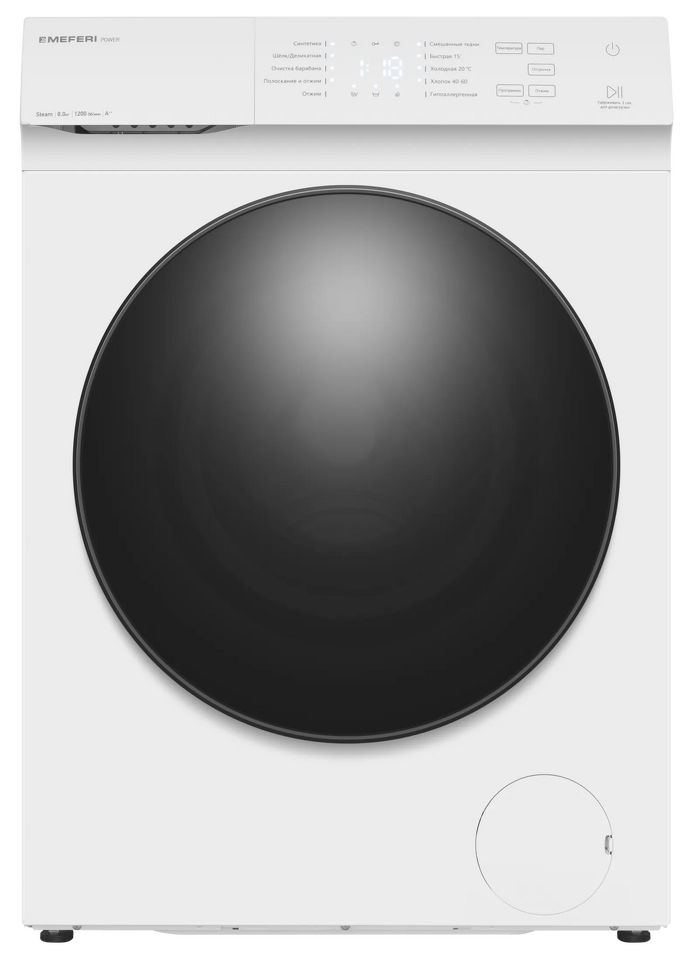 Фото Стиральная машина с фронтальной загрузкой Meferi MFW081210WH POWER