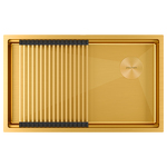 Превью картинка Металлическая мойка Paulmark NEXT-PRO 74 UNI PM707445-BG Брашированное золото BG #1