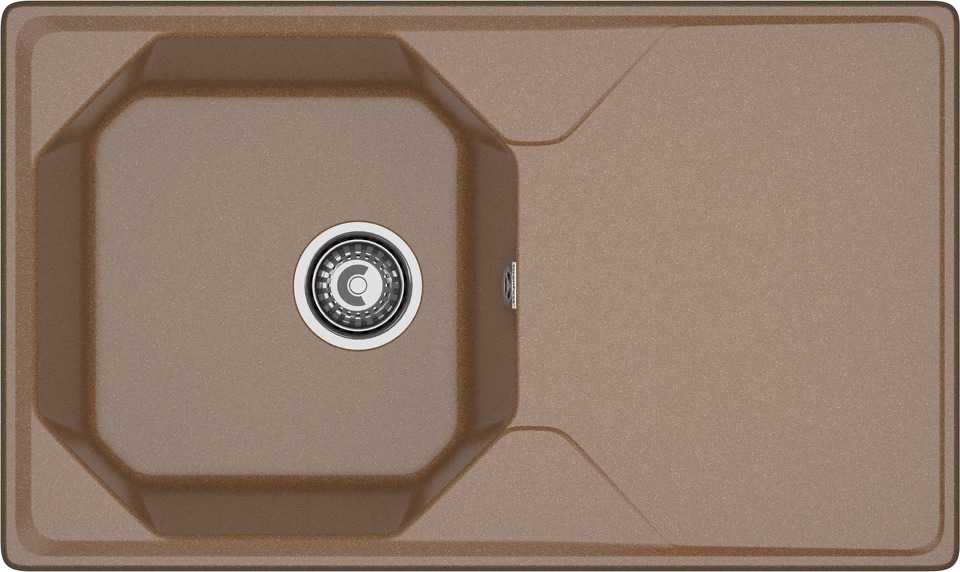 Фото Мраморная мойка GranFest UNIQUE 840L Терракот