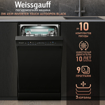 Превью картинка Посудомоечная машина 45см Weissgauff DW 4539 Inverter Touch AutoOpen Black #1
