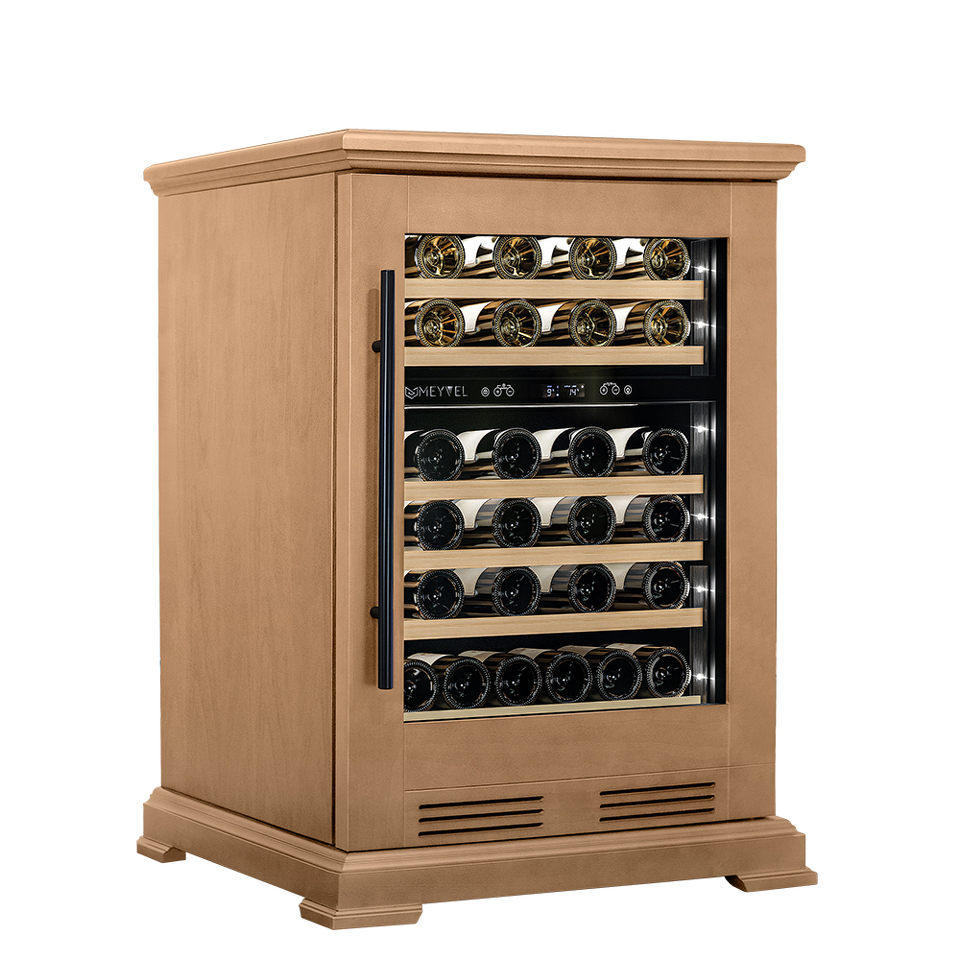 Фото Шкаф винный  Meyvel Винный холодильник (шкаф) компрессорный MEYVEL MV46PRO-KBT2 (Натуральный бук)