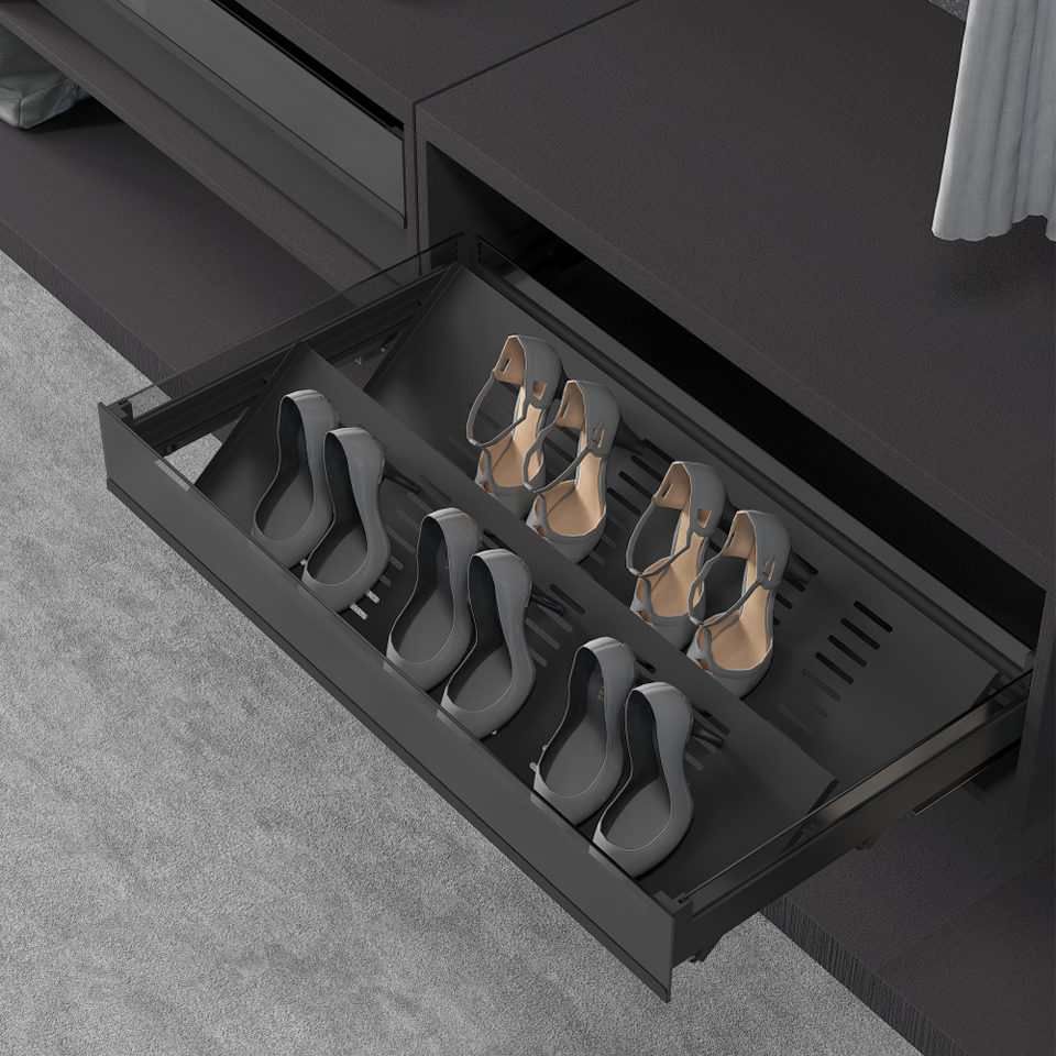 Фото Duslar Выдвижная обувница MATRIX, ширина 864-868 мм, антрацит