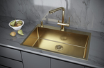 Превью картинка Металлическая мойка Paulmark KRONER-EDGE 75 PM777551-BG Брашированное золото BG #3