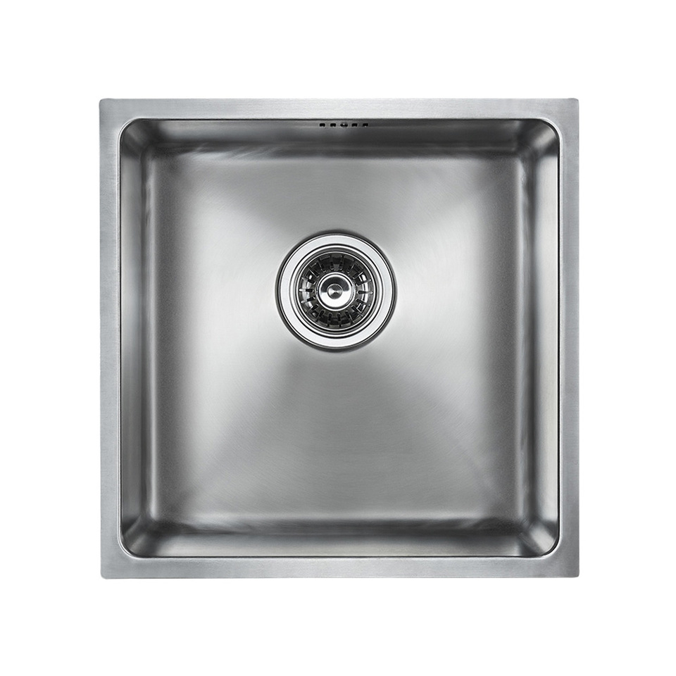 Фото Металлическая мойка Paulmark VISTA 44 UNI PM304444-BS Брашированная сталь