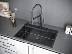 Превью картинка Металлическая мойка Paulmark KRONER-PRO 75 PM707551-GM Вороненая сталь GM #5