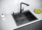 Превью картинка Металлическая мойка Paulmark KRONER-EDGE 59 PM775951-GM Вороненая сталь GM #4