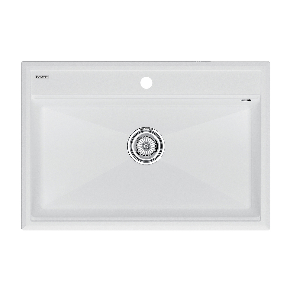 Фото Кварцевая мойка Paulmark STEPIA 80 PM117551-WH Белый матовый WH