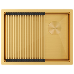 Превью картинка Металлическая мойка Paulmark NEXT-PRO 58 UNI PM705845-BG Брашированное золото BG #2