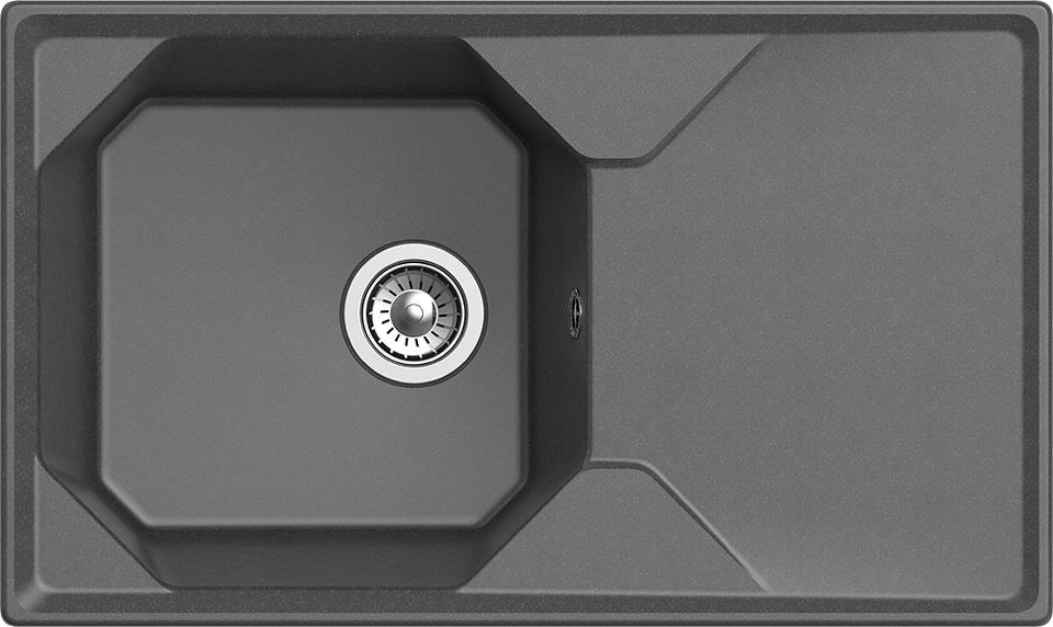 Фото Мраморная мойка GranFest UNIQUE 840L Графит