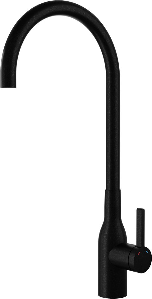 Фото Смеситель для кухни Rivelato LIVO U-обр. гибкий излив с краном питьевой воды D-35мм antracite