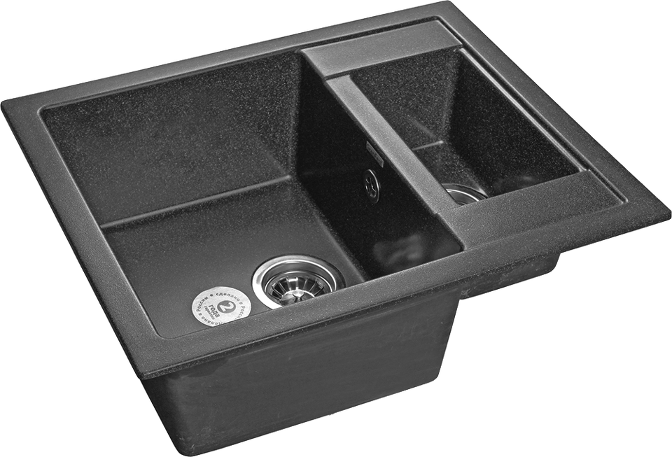 Фото Мраморная мойка GranFest QUADRO 610K Графит