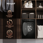 Превью картинка Стиральная машина с фронтальной загрузкой Weissgauff WM 59411 Direct Drive Inverter Steam Matt Black #12