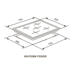 Превью картинка Индукционная варочная панель Meferi MIH755BK POWER #11