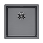 Превью картинка Металлическая мойка Paulmark LASSAN 44 UNI LA44-GM Вороненая сталь GM #1