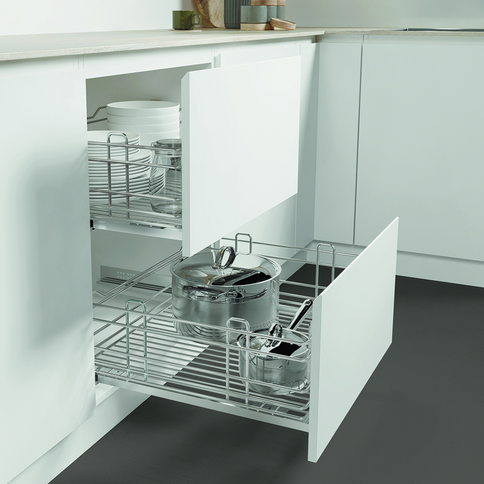 Фото Duslar Корзина STANDART, выдвижной фасад 600 мм, хром