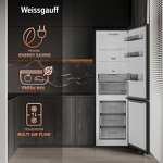 Превью картинка Холодильник с нижней морозилкой Weissgauff WRK 2000 Total NoFrost Inverter Black #2
