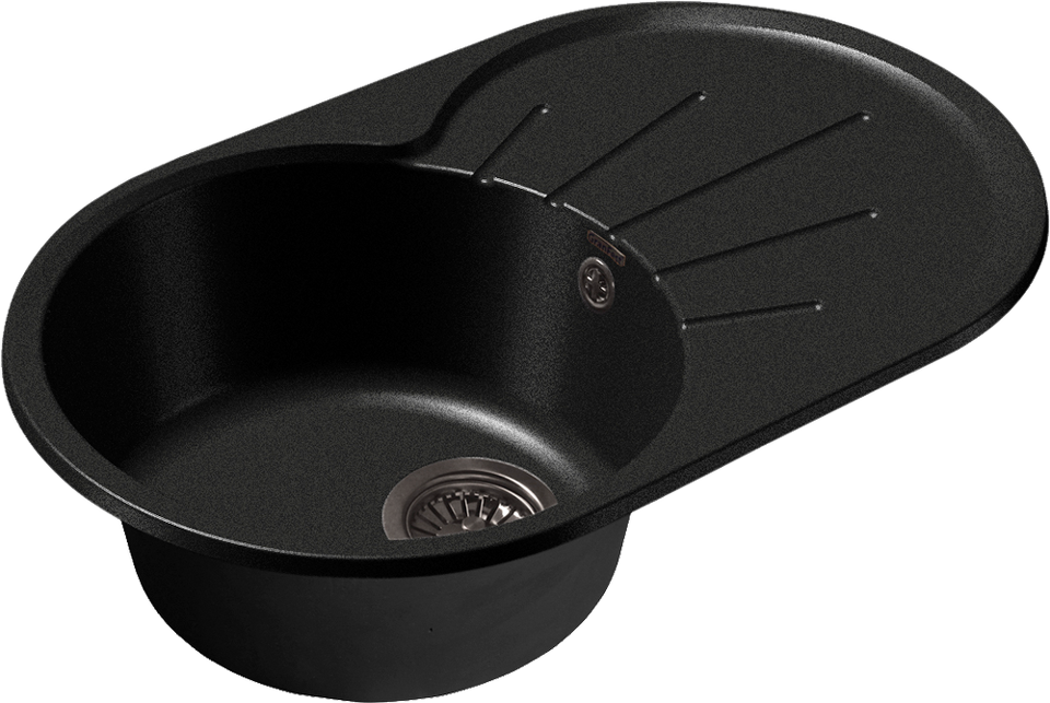 Фото Мраморная мойка GranFest RONDO 750L Черный