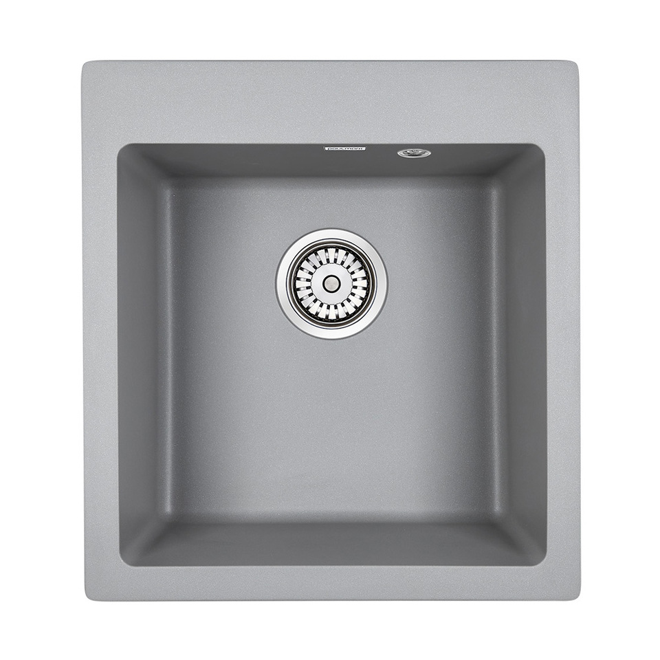 Фото Кварцевая мойка Paulmark KANTE 45 PM104651-GRM Серый металлик