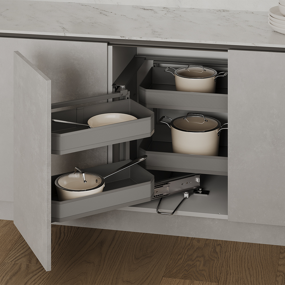 Фото Duslar Волшебный уголок TITAN, выдвижной фасад 450-500 мм, левый, антрацит