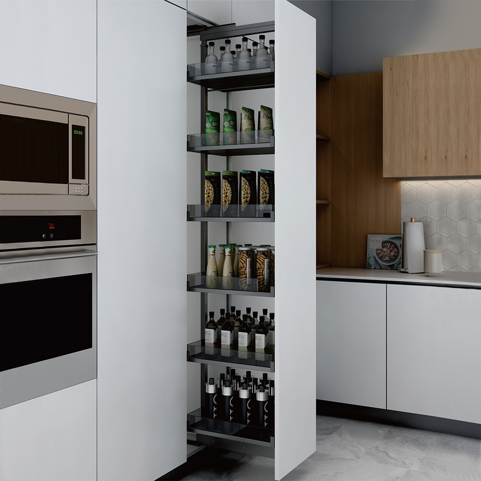 Фото Duslar Система MATRIX, выдвижной фасад 200 мм, высота 1659-2059 мм, антрацит