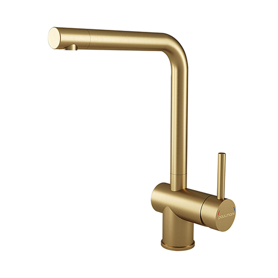 Фото Смеситель для кухни Paulmark SPRING Sp212067-BG Брашированное золото BG