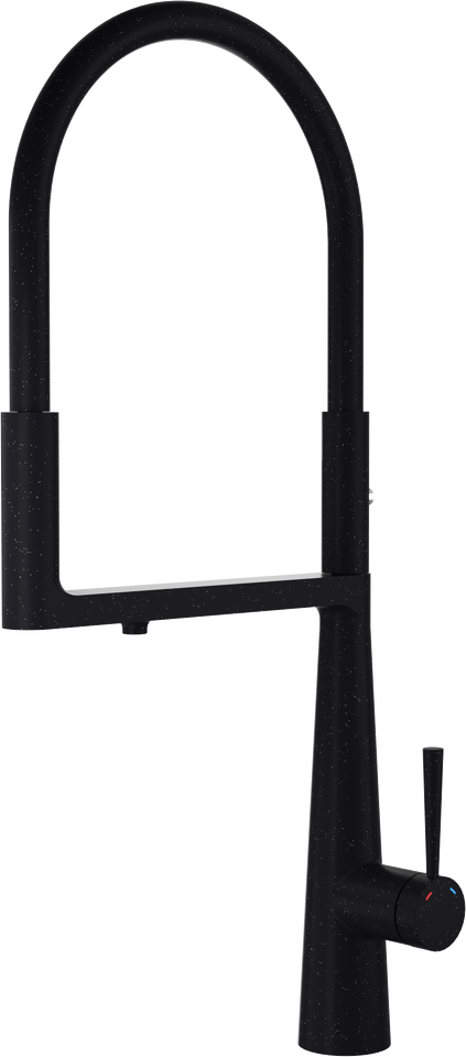 Фото Смеситель для кухни Rivelato ETERNA U-обр. гибкий излив с краном питьевой воды D-35мм nero