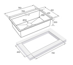 Превью картинка Металлическая мойка Paulmark KRONER 75 PM217551-BG Брашированное золото BG #5