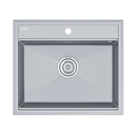 Превью картинка Кварцевая мойка Paulmark STEPIA 60 PM115951-GRM Серый металлик #1
