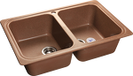 Превью картинка Мраморная мойка GranFest STANDART 780K Терракот #1
