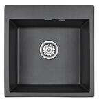 Превью картинка Кварцевая мойка Paulmark KANTE 50 PM105152-BL Черный гранит BL #2