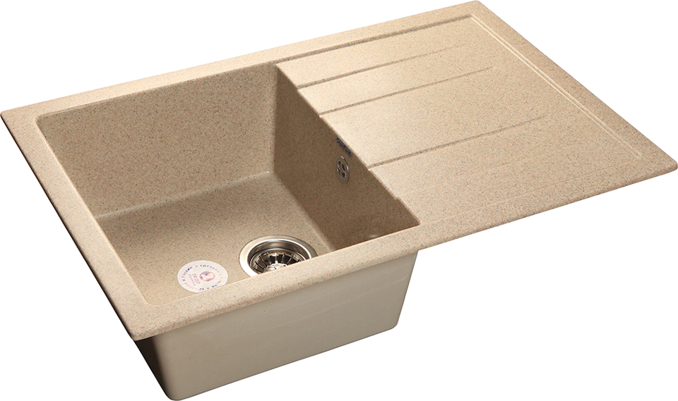 Фото Мраморная мойка GranFest QUADRO 780L Песочный