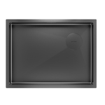 Превью картинка Металлическая мойка Paulmark NEXT-SKEW 58 UNI PM885844-GM Вороненая сталь GM #2