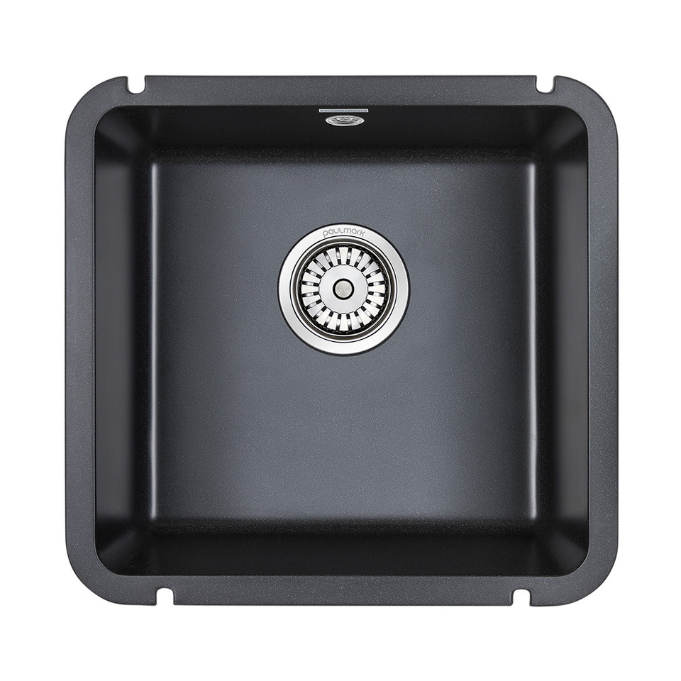 Фото Кварцевая мойка Paulmark UNTER 50 PM204543-BL Черный гранит BL