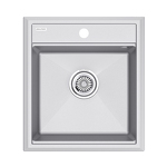 Превью картинка Кварцевая мойка Paulmark STEPIA 45 PM114651-GRM Серый металлик #1