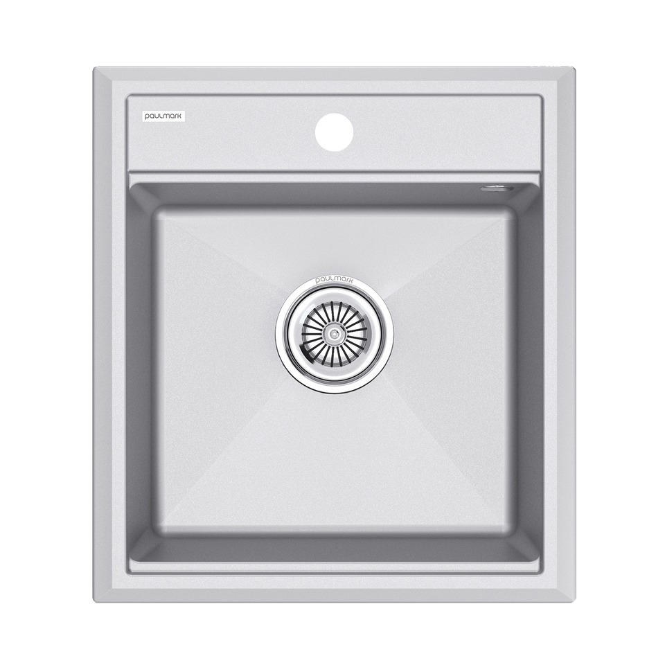 Фото Кварцевая мойка Paulmark STEPIA 45 PM114651-GRM Серый металлик