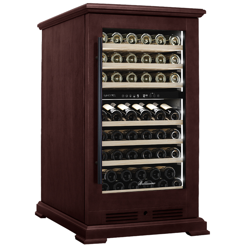 Фото Шкаф винный  Meyvel Винный холодильник (шкаф) компрессорный MEYVEL MV77PRO-KBT2 (Спелая вишня)